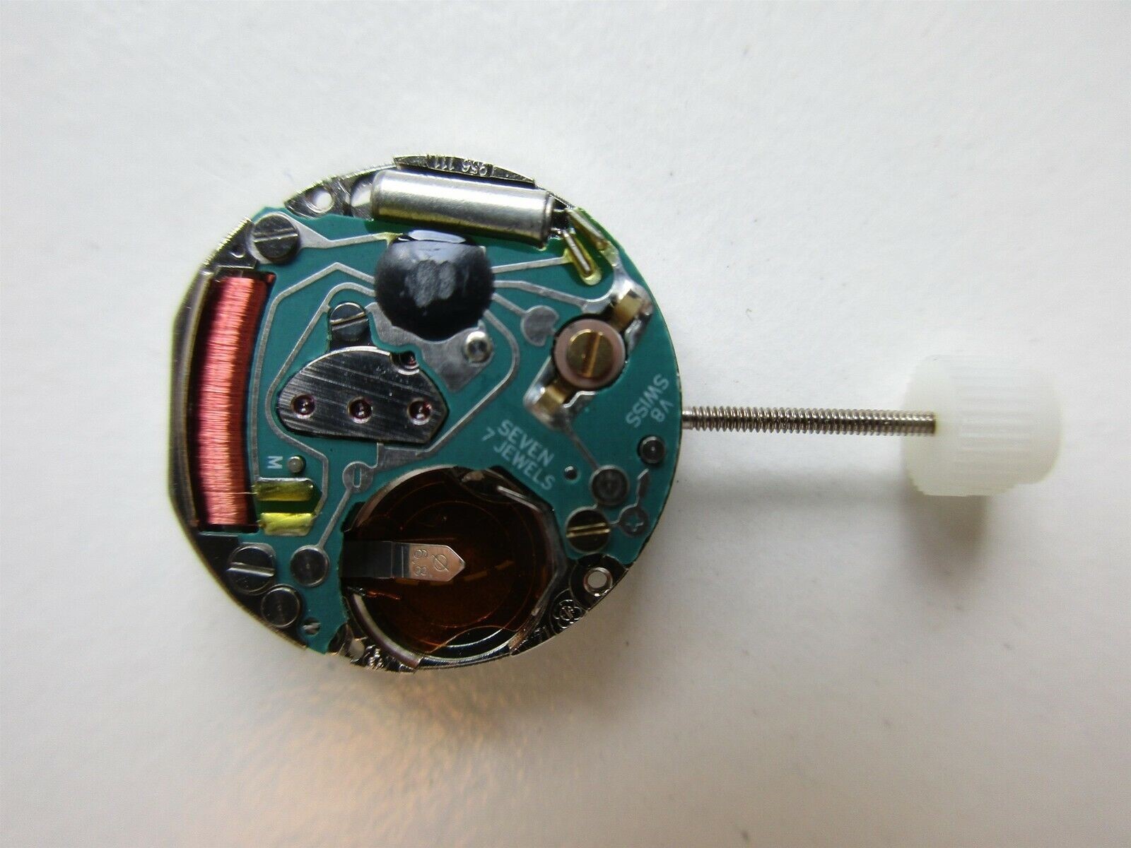 ETA 956.111 white date disk swiss N.O.S. 7 jewels – green watch movement