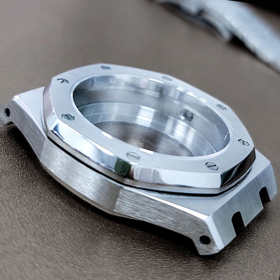 41mm Stainless Steel Watch Case Strap Sapphire Glass For NH35 NH36 4R Movement