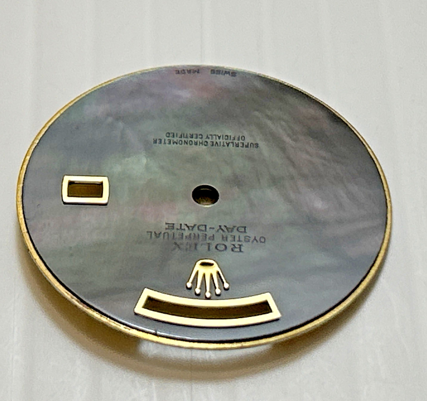 Rolex GRAY MOTHER OF PEARL DAY DATE Non-Numeric Aftermarket Watch Dial 18038