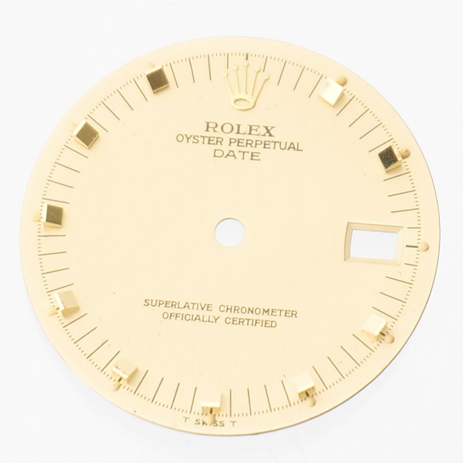 Rolex Date Champagne Square Marker Dial For Model 15203 Excellent Genuine