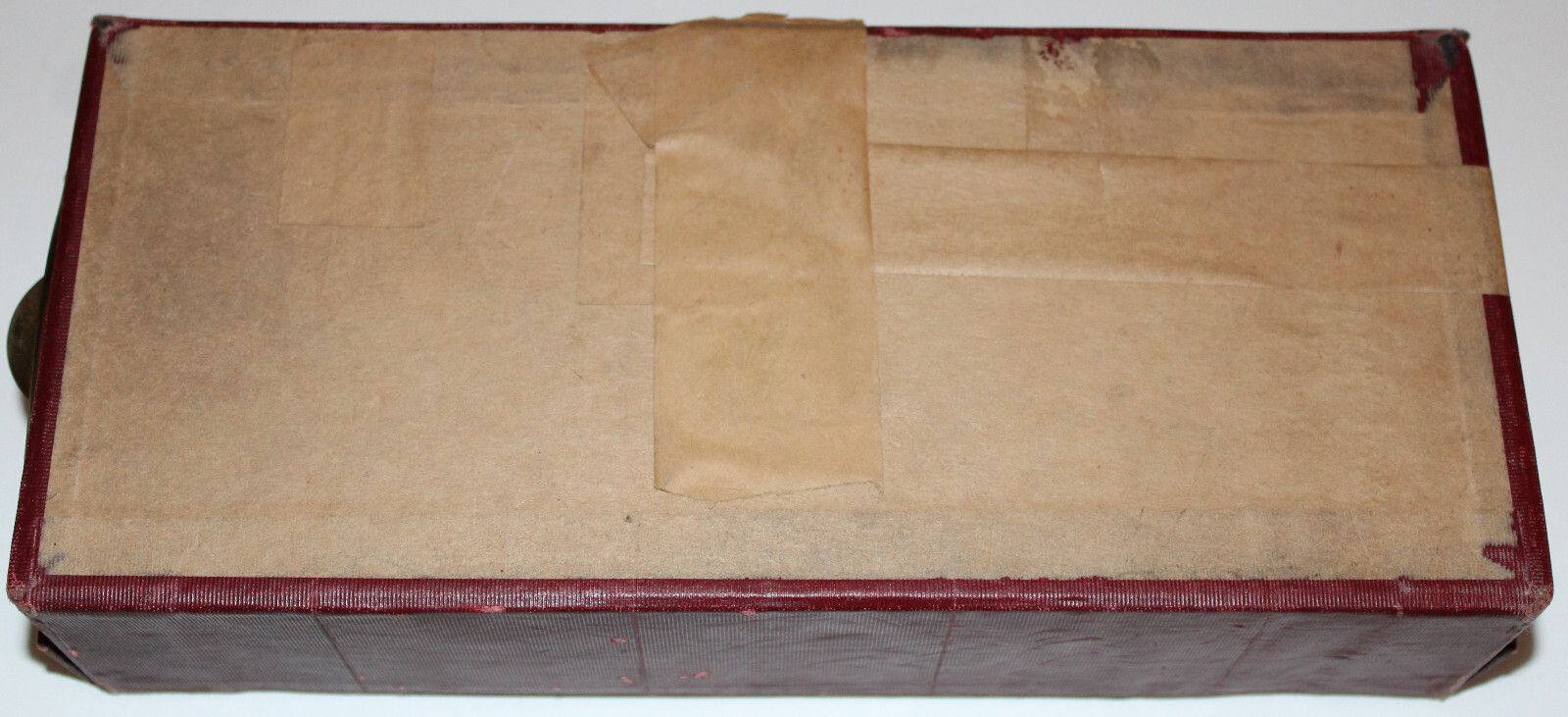Vintage SWARTCHILD & CO. NY NEW YORK BURGUNDY 10.5×4.5×2.25 BOX M4