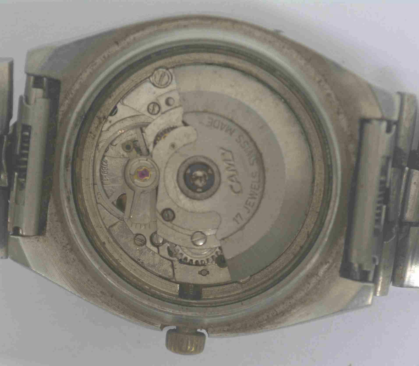 Vintage CAMY GENEVE Steel Wristwatch. Ref: 7638, Cal: ETA-2789-1. For Repairs