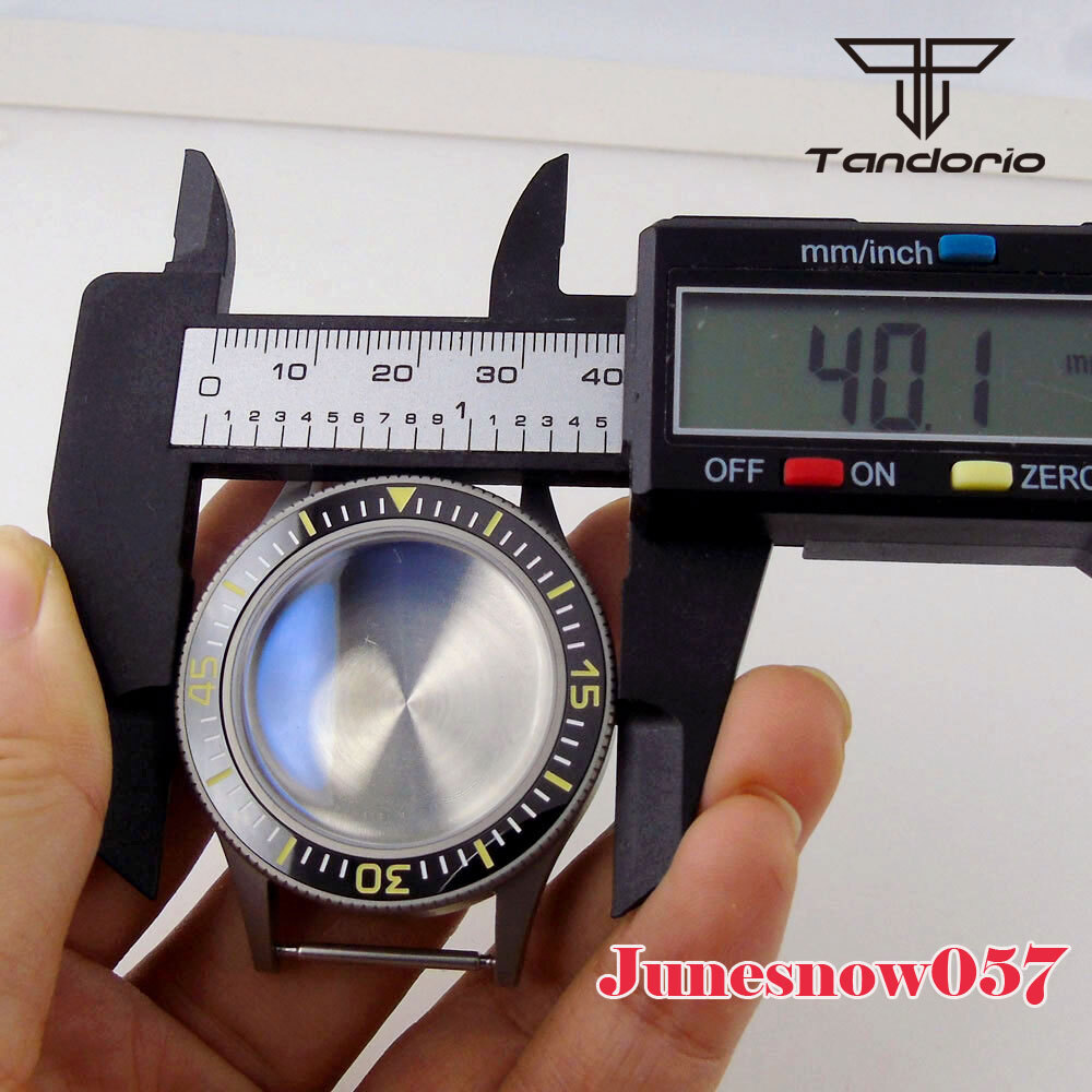 Stainless Steel Brushed 40MM Watch Case Super Lume Bezel Fit NH35A NH36A ETA2824