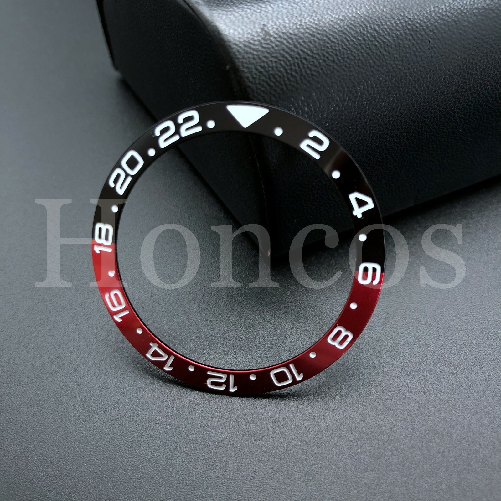 BLACK & RED BEZEL INSERT FITS FOR ROLEX GMT MASTER I/II & SUB