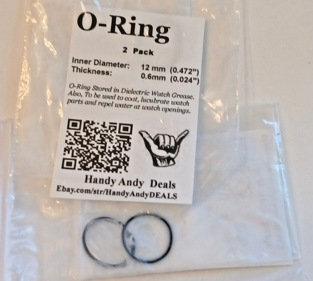 Watch Back Case O Ring Gasket Seal 12mm-30mm, 0.6mm = Thickness, 2 Pack