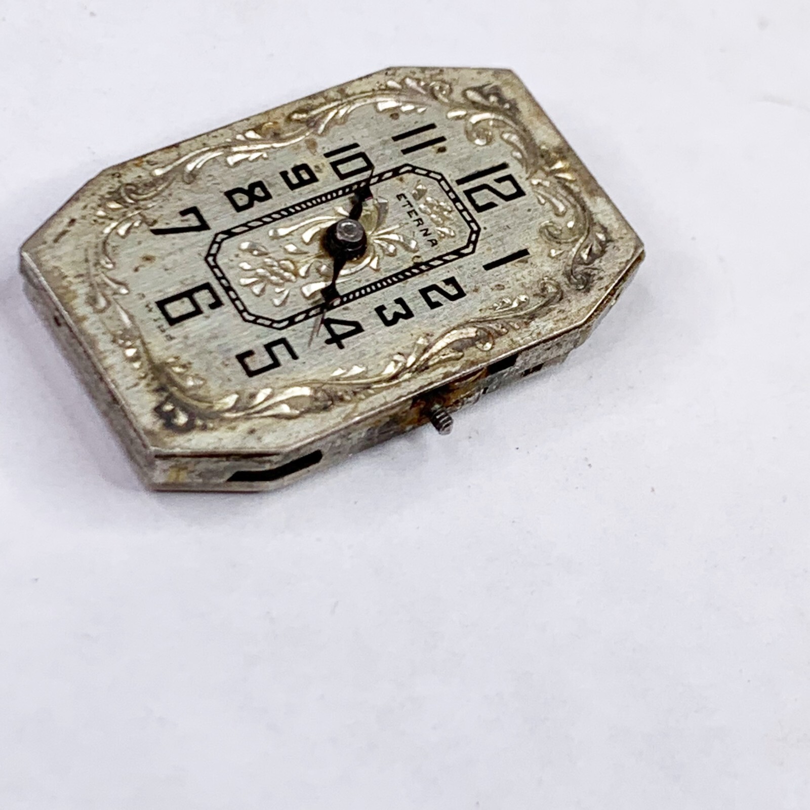 Eterna Watch Movement Art Deco Dial Parts Repair 15 Jewels Vintage 15x25mm