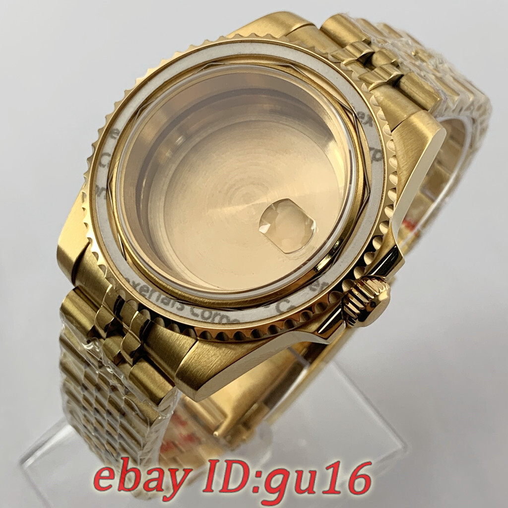 40mm Sapphire Gold Watch Case Fit NH35 NH36 PT5000 ETA2824/2836 Miyota 8215 821A