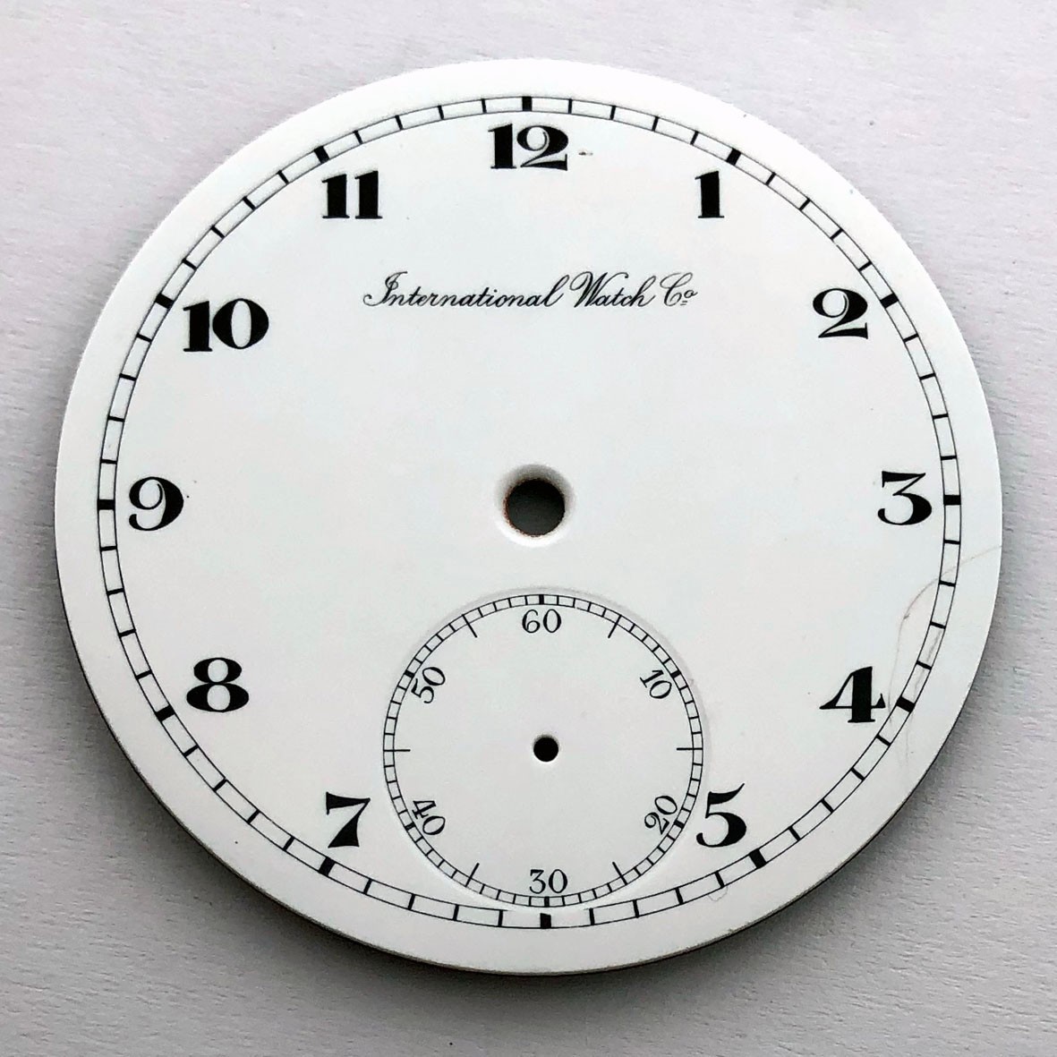 Rare Swiss ANTIQUE Original Enamel DIAL International Watch Co Schaffhausen IWC