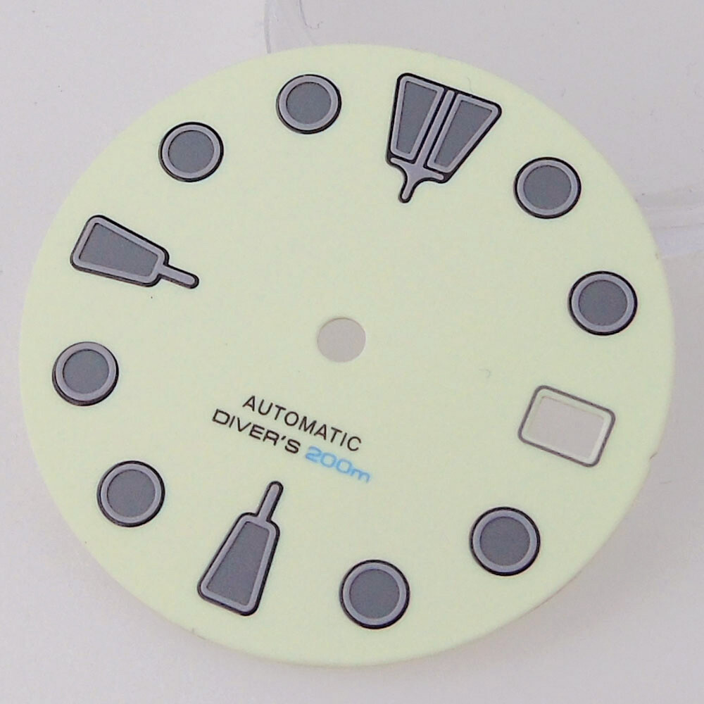 Full Green Luminous 29mm Watch Parts Fit Automatic NH35A NH36A Creamy Dial Hands
