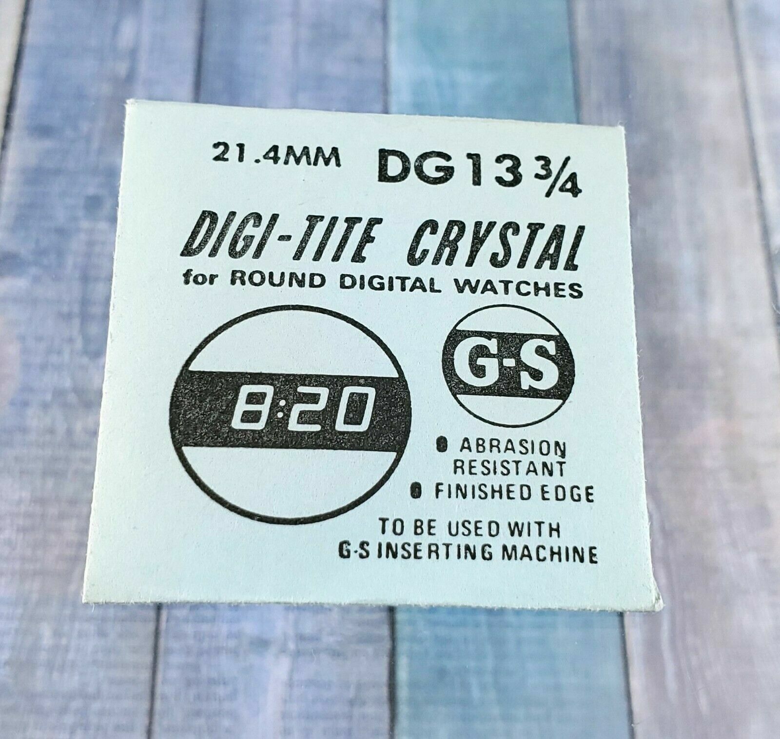 Vintage 21.4 mm G-S DIGI-TITE Watch Crystal for Round Digital Watches