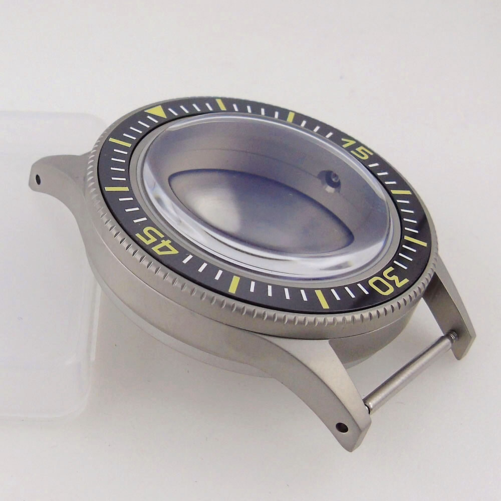 40mm Sapphire Glass Watch Case Fit 50-FATHOMS NH35 NH36 2824 Super luminous