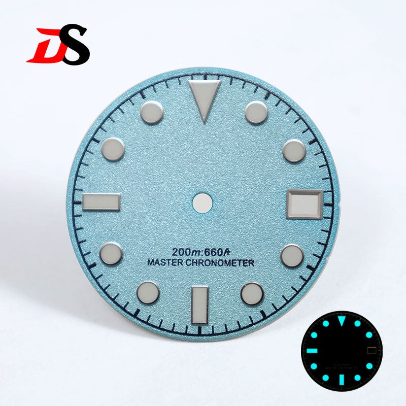 DS Retro Black 28.5mm Dial Matte Gray Tu-dor Style NH35 Date No Date NH38