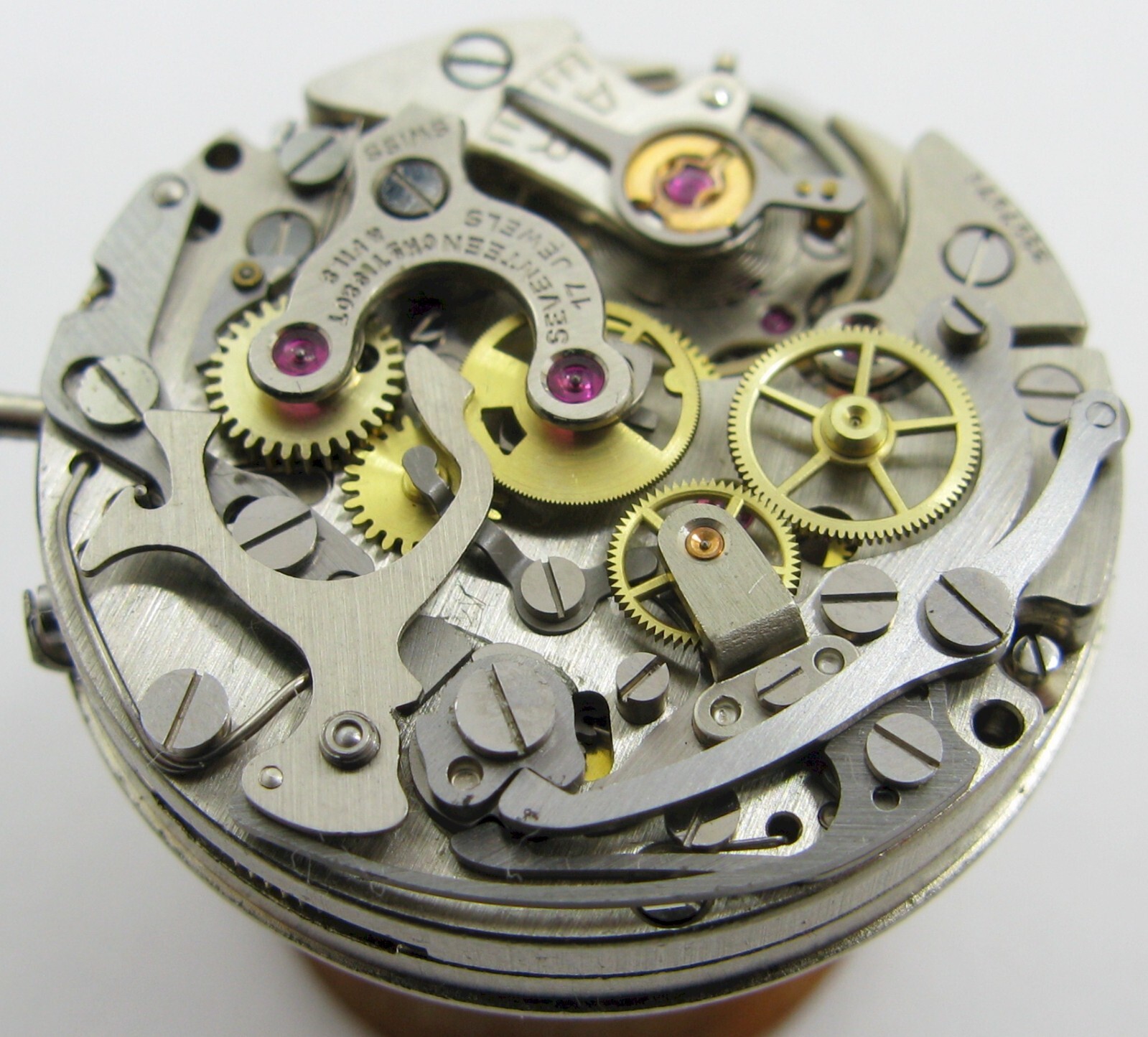 Tissot Lemania 1281 chronograph 3 registers 17 j. Watch Movement for project …