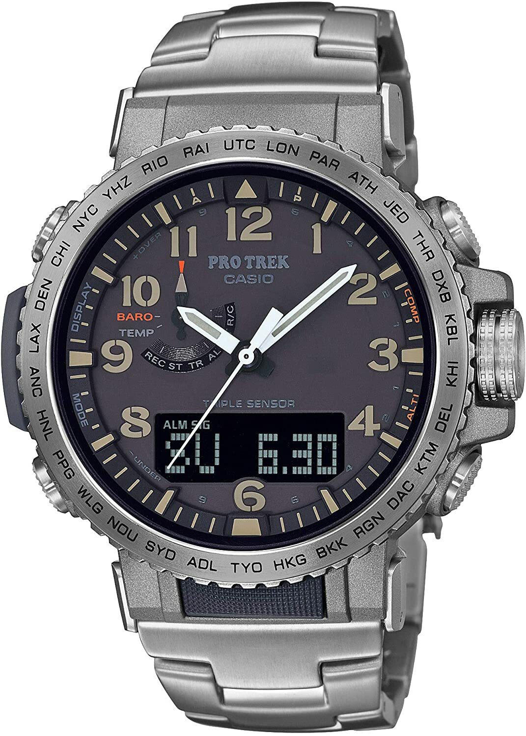 Genuine Casio Pro Trek PRW-50T PRW-60T titanium watch band link and pin set