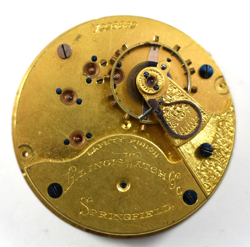 Vintage Illinois Grade 60 18s 15J OF Pocket Watch Movement lot.wc