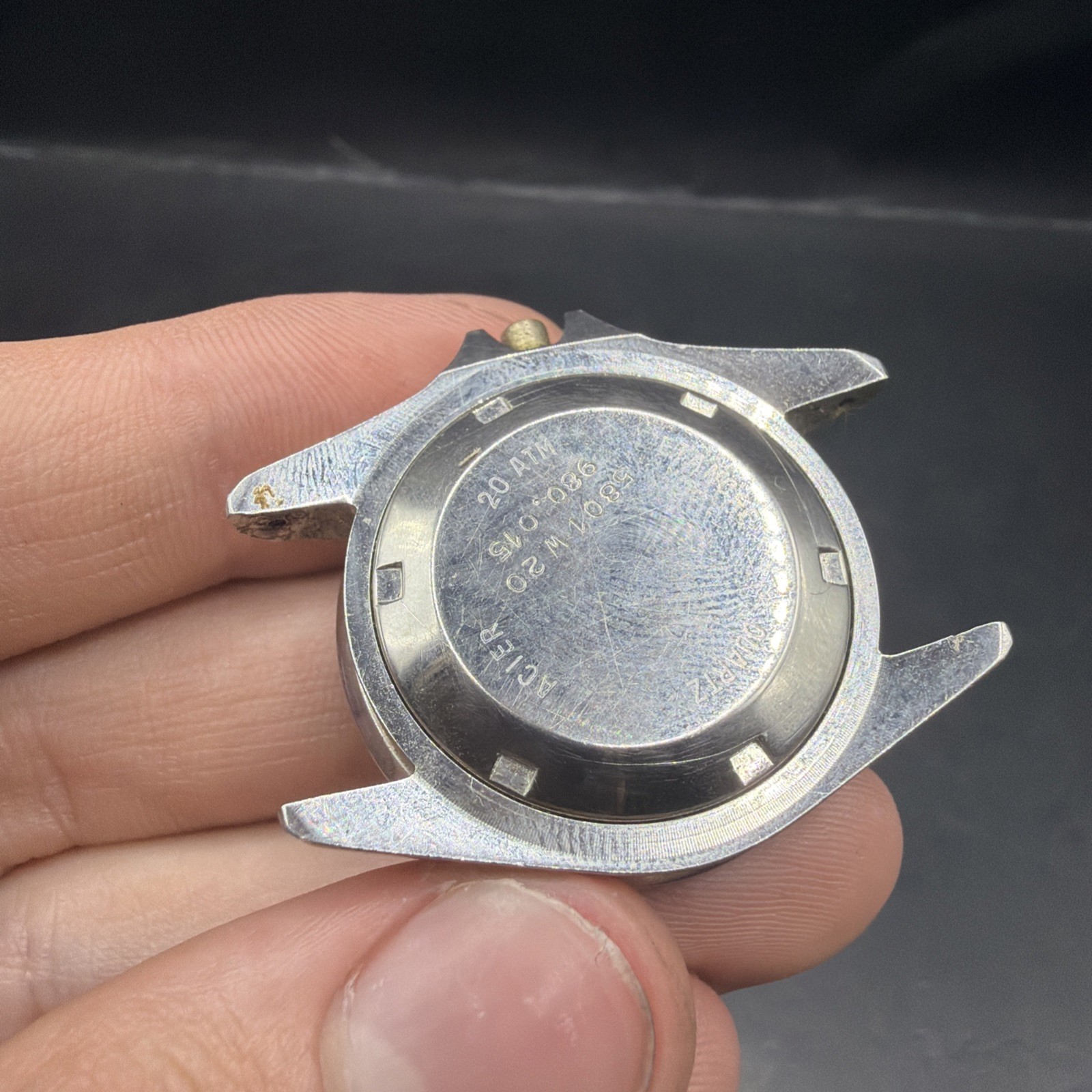 Vintage (TAG) Heuer 1000 980.015 32mm LUME Dial 200m Quartz Case & Dial Parts