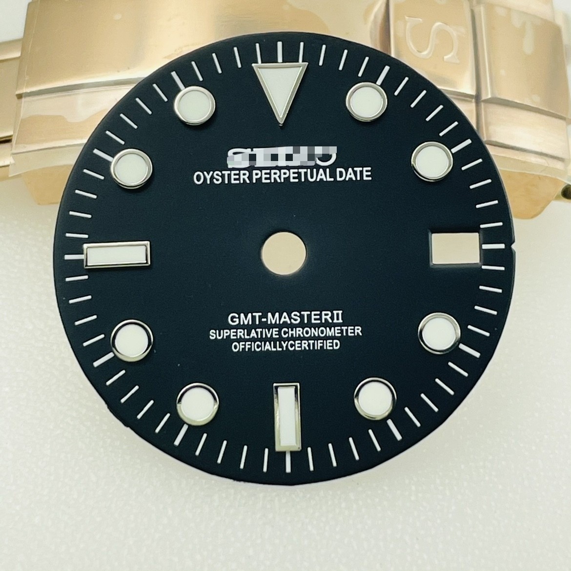 New 28.5MM Green Luminous Watch Dial Plate for Nh34 GTM Diving Watch Movement
