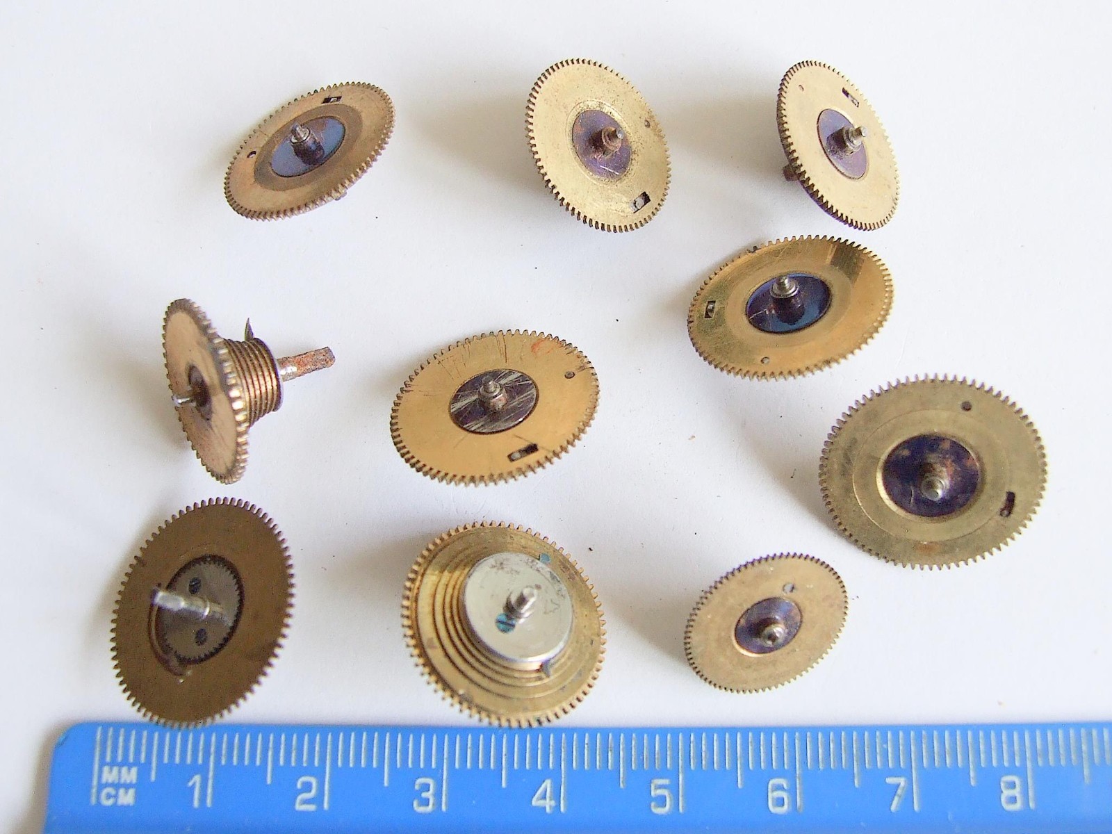 10 x English antique fusee pocket watch cones for the watchmaker. Parts