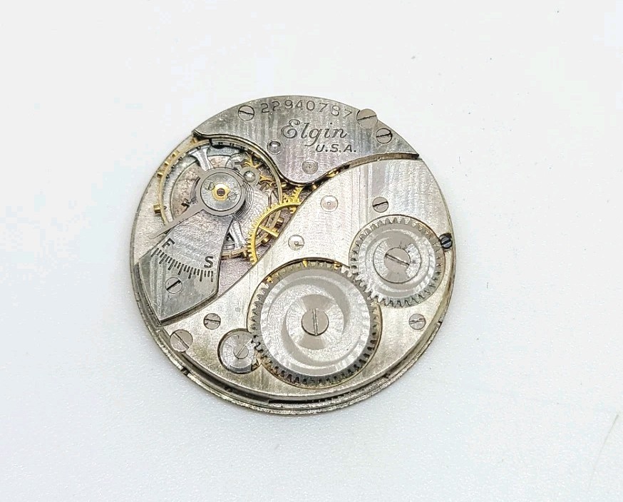 1920 Elgin Model 1 Grade 430 7J 6/0s Mechanical Watch Movement For Repair