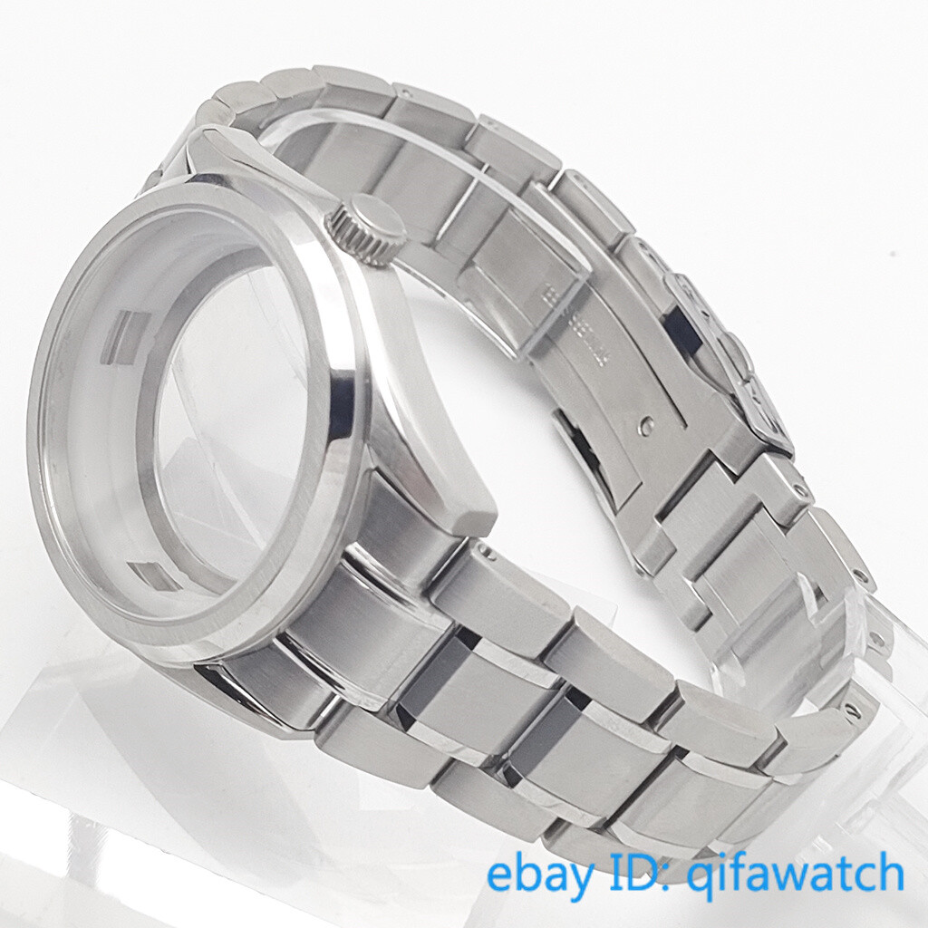40mm NH35 case silver watch case sapphire glass Fit NH34 NH35 NH36 movement
