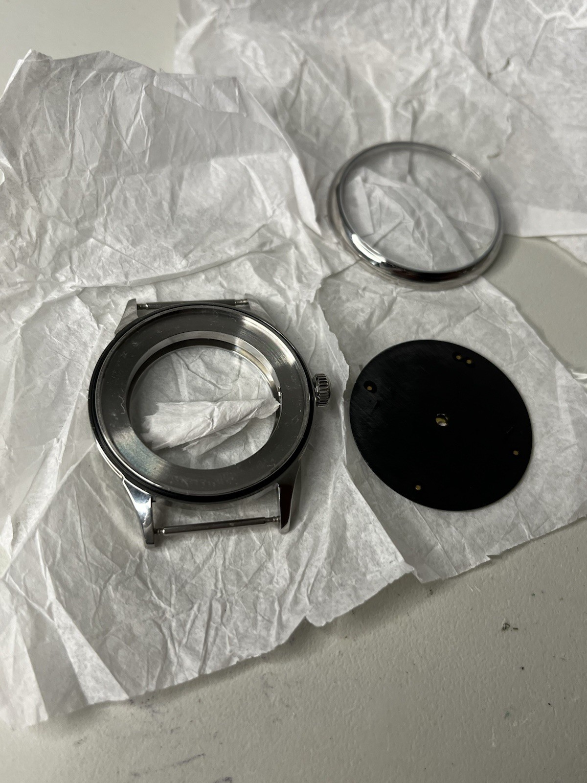 Raketa Copernicus Marriage Watch Parts Set – Case Dial Hands – No Movement