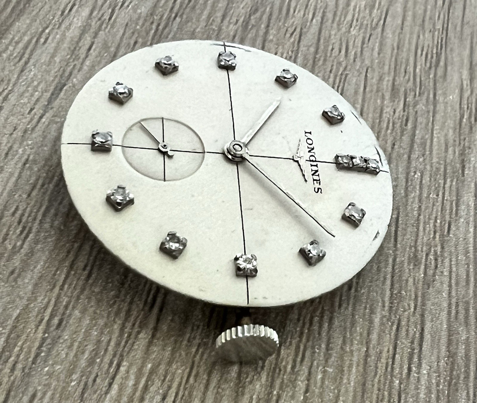VINTAGE LONGINES DIAMOND DIAL w/ CALIBER 23Z WATCH MOVEMENT – GOOD BALANCE