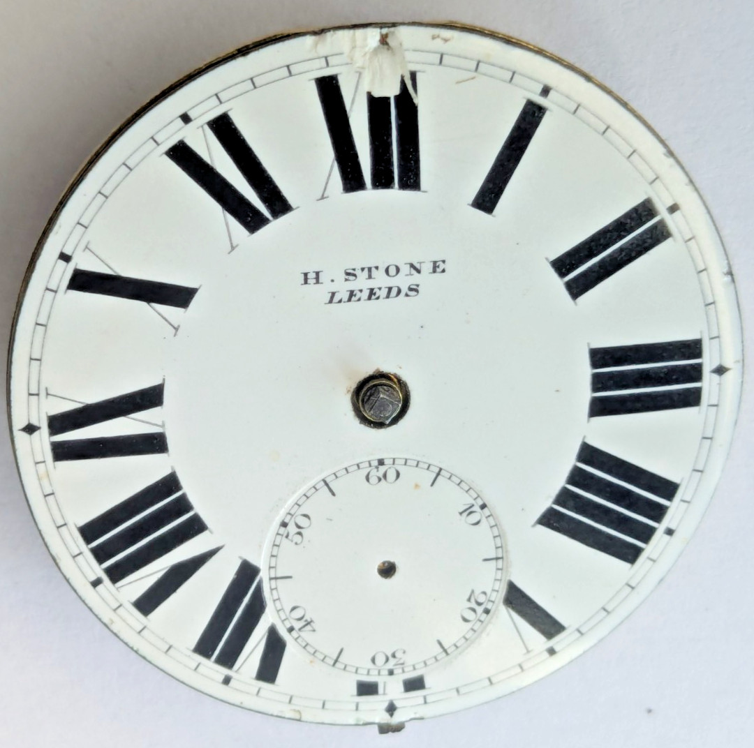 Antique H. Stone Leeds English Pocket Watch Movement For Parts/Repair 47.3mm 30