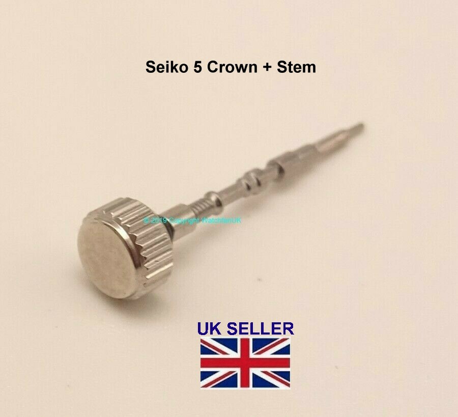 CROWN + STEM FOR SEIKO 7S26-02J0 SNK809 SNK807 SNK805 SNK807
