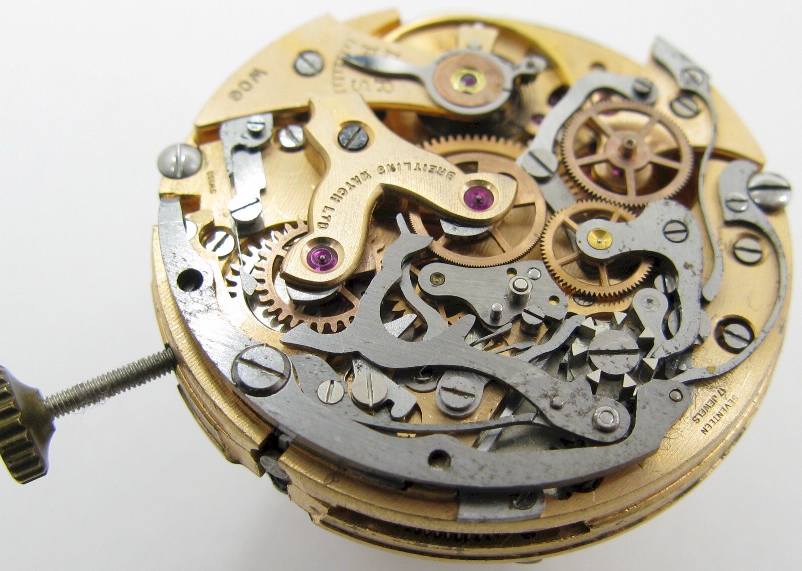 Venus 178 chronograph 3 registers Breitling Watch Movement 17 jewels for project