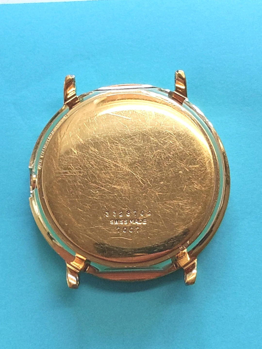 Mido Limited 0.0015 Gold Electroplated Watch Case. Model 7007. Serial #3328707.