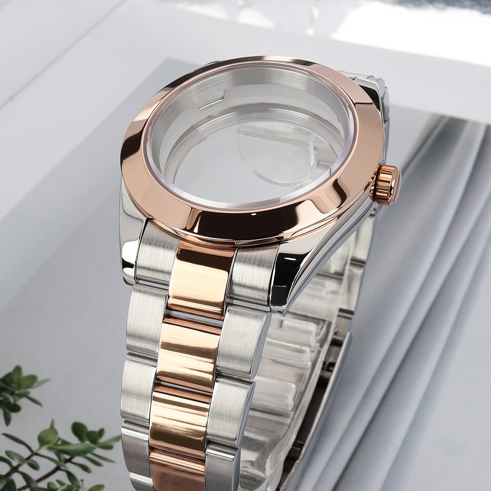 Oyster Perpetual Diver Watch Case Bracelet Smooth Bezel For Seiko NH35 Movement