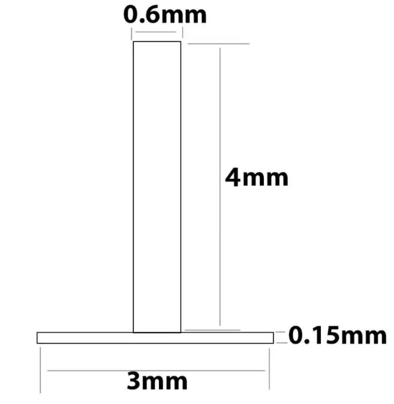 Universal Watch Dial Feet Pin 0.6mm Copper Dial Foot Repair Replacement Part