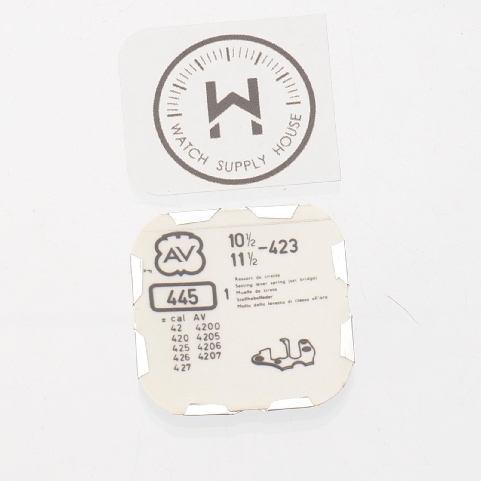 AV 423, 420, 425 Watch Setting Lever Spring Set Bridge Watchmaker New (C19R3)