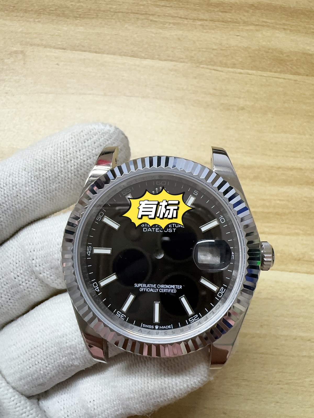 DIY Watch Part Kit for ETA 2824 Datejust 41mm Watch Case+Dial+Hands+Steel Strap