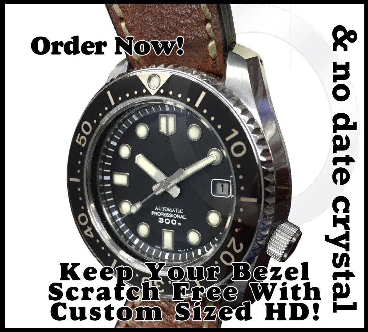 CUSTOMIZED Watch Crystal & Bezel Protector HD Clear- KEEP SCRATCH FREE Set of 2