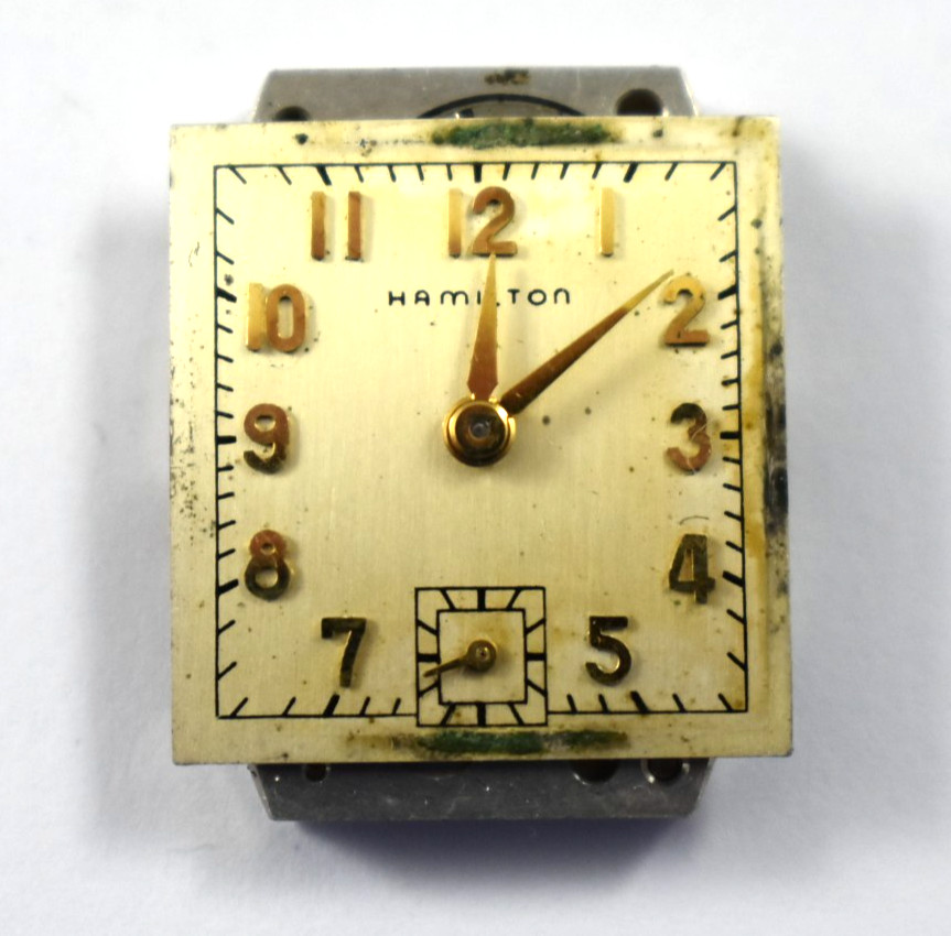 Vintage Hamilton Manual Wind 19J 982 Wrist Watch Movement lot.qb