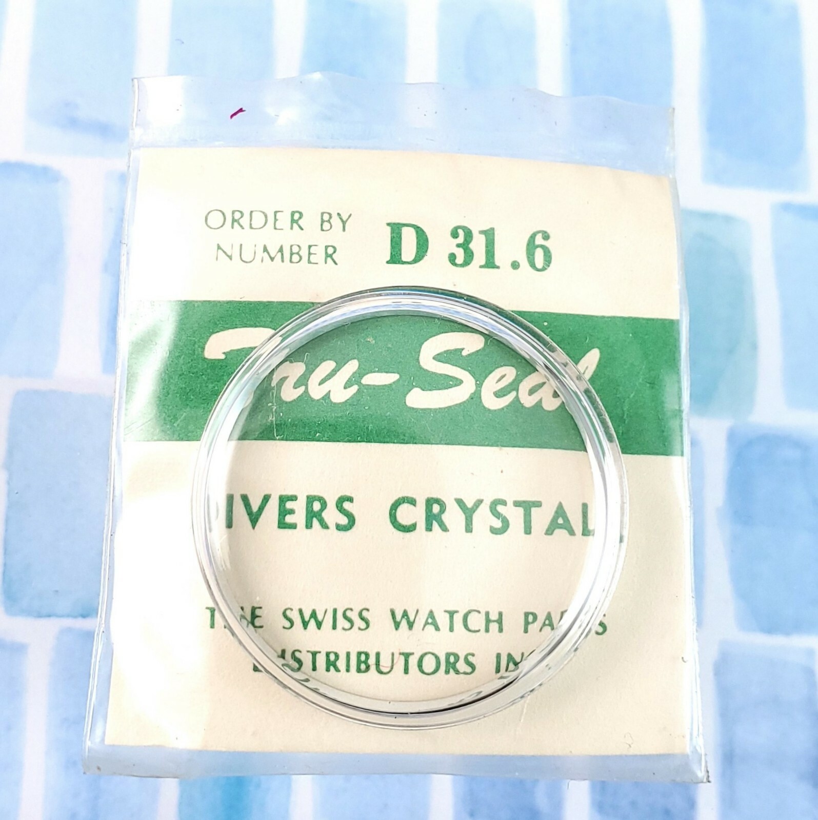 Vintage Tru-Seal Swiss Made Divers Crystals. D 31.6