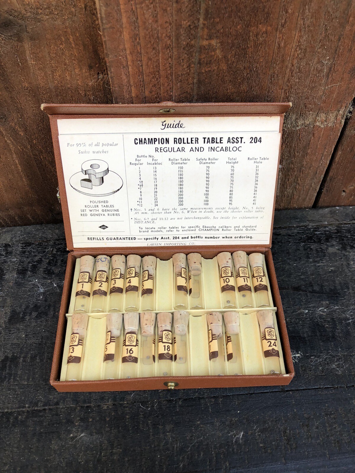 Vintage Champion Roller Assistant Jewel Assortment for Watches No. 204