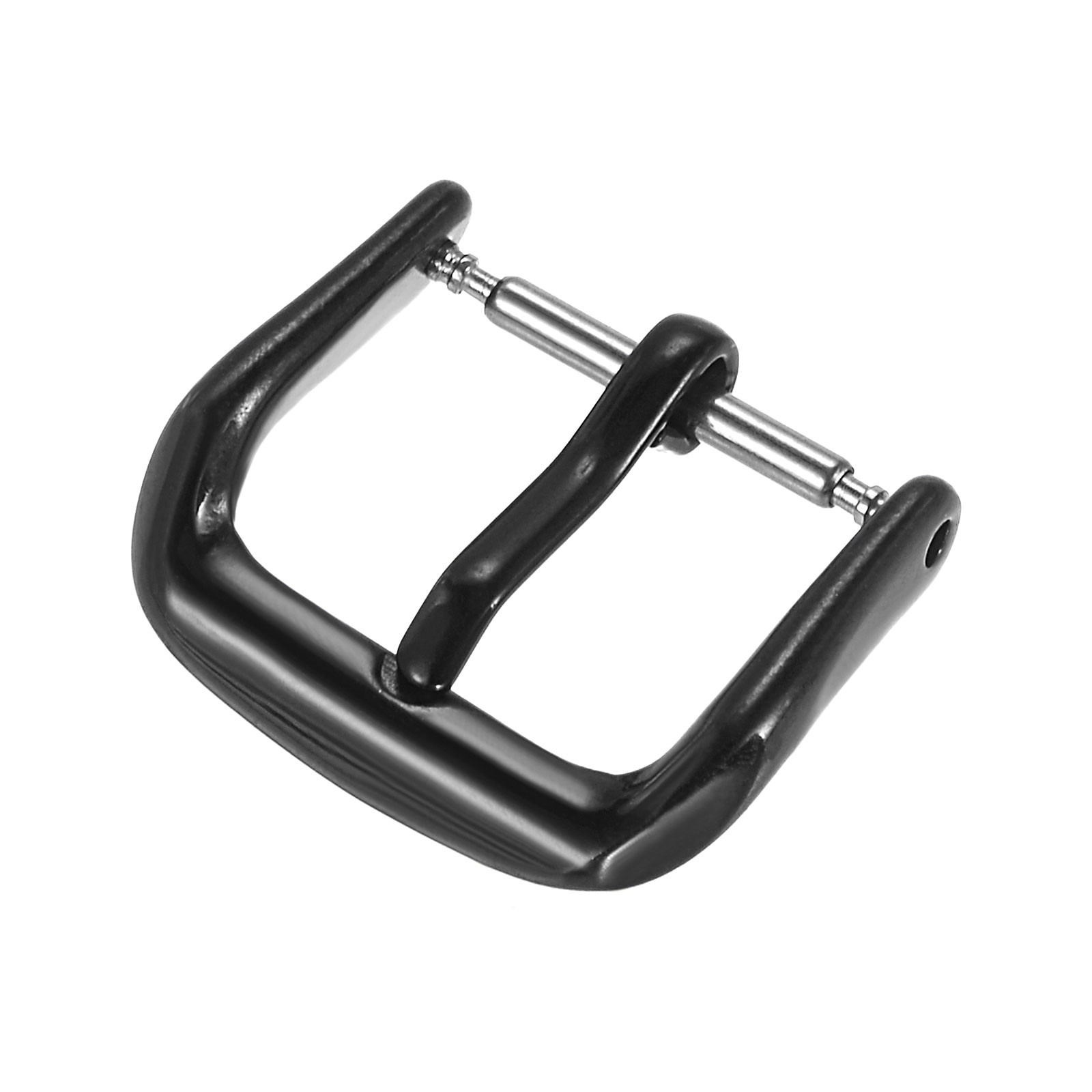 Buckle Strap Watch, 316 Polished Stainless Steel PVD Buckle, Black for 14mm