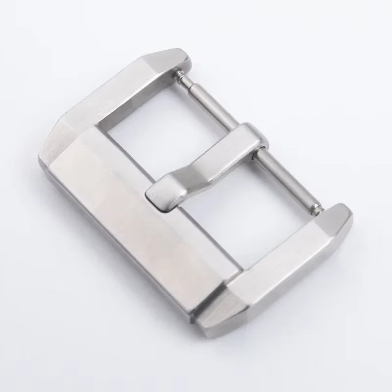 20mm Brushed Pin Clasp Buckle Fits Blancpain Fifty Fathoms Rubber Strap Band