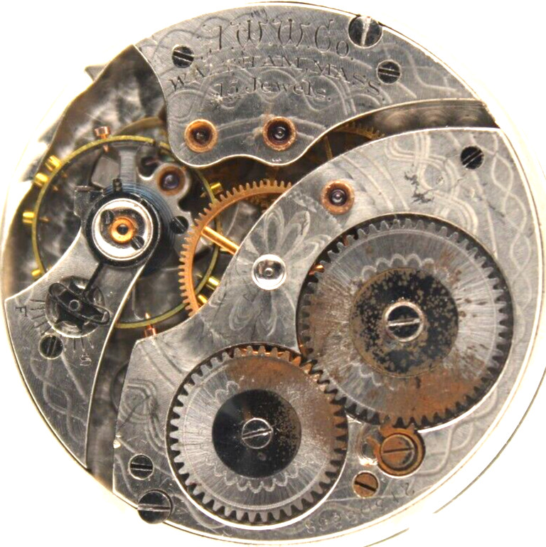 1917 WALTHAM POCKET WATCH MOVEMENT 21308868 GRADE 220 12s 15j (LL)