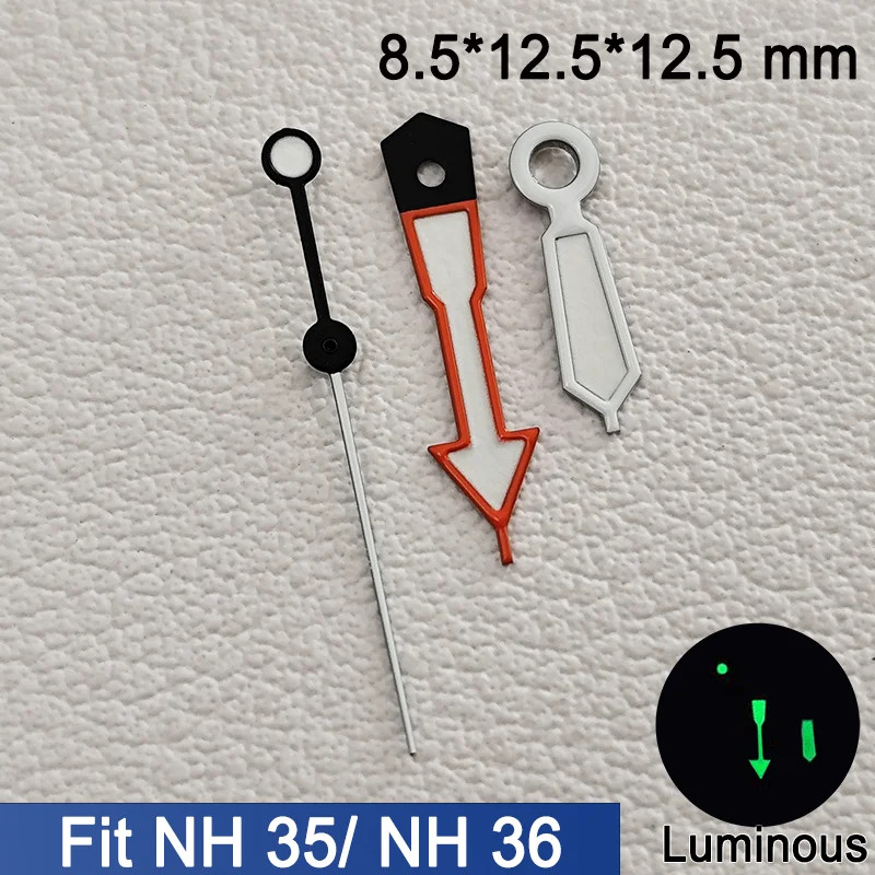 Green Luminous Watch Hands Fit NH35 NH36 Series Movement Replacement Parts