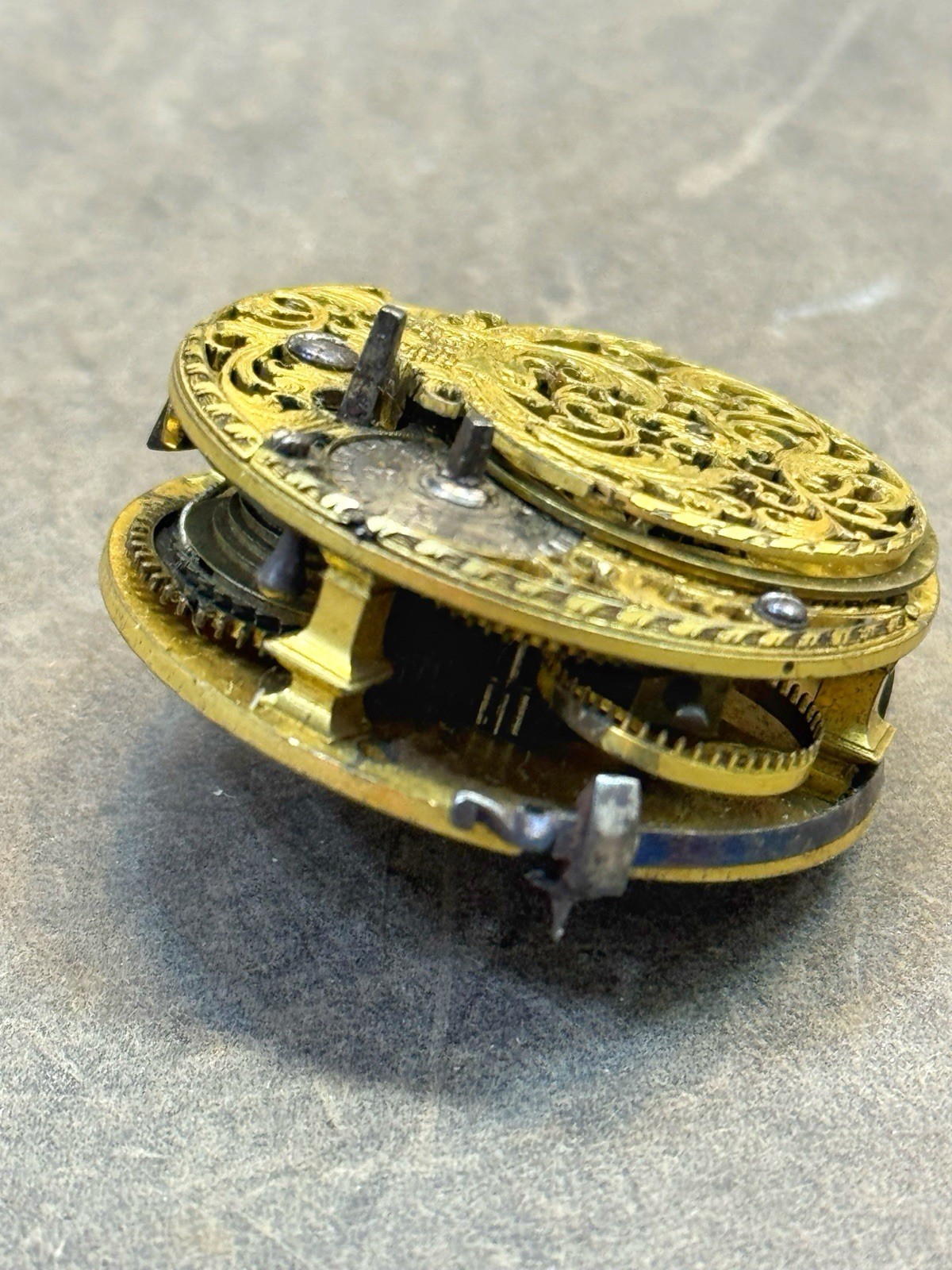 Antique Wm Ericke London Verge Fusee Pocket Watch Movement Repair