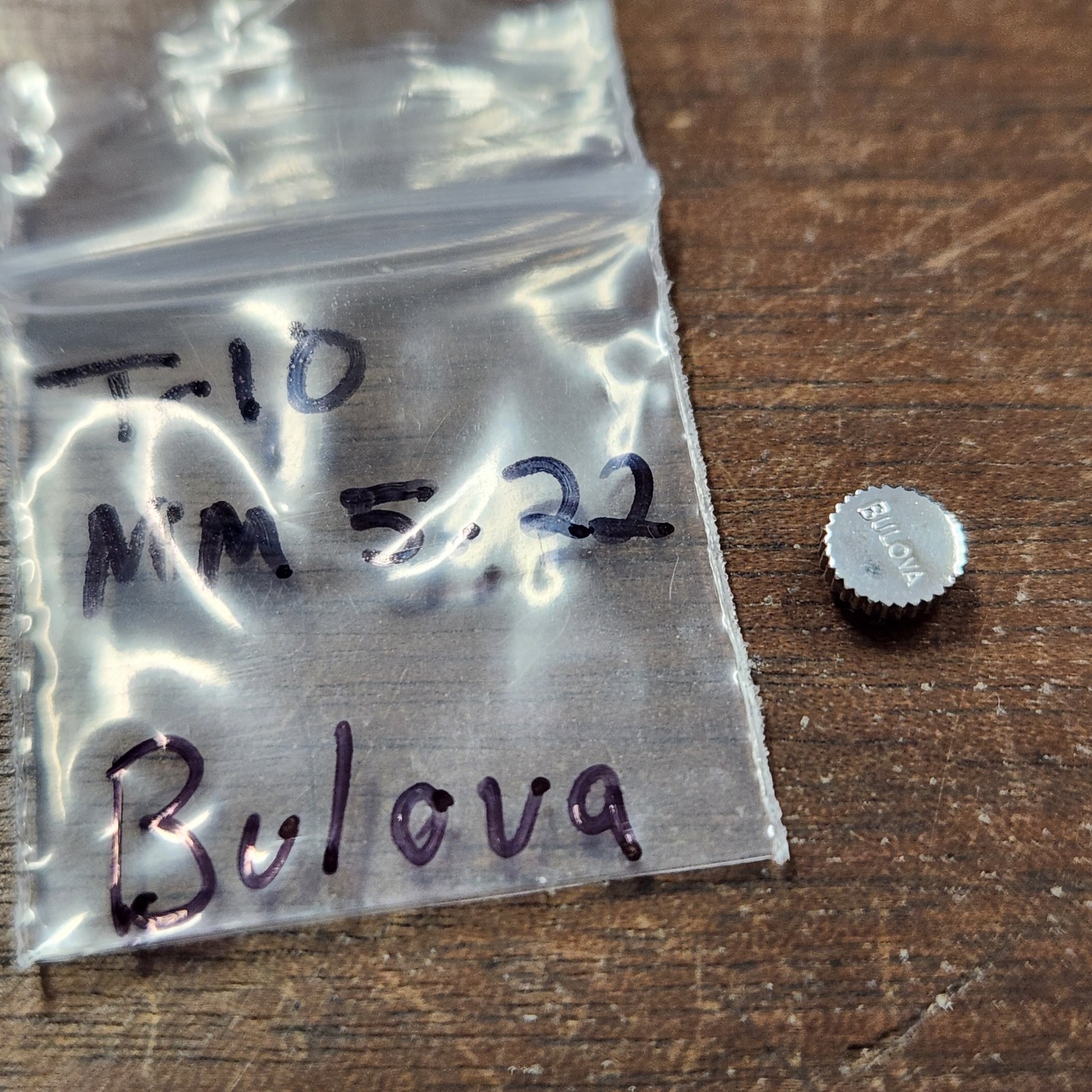 Vintage Bulova Watch Crown – Tap 10- Approx. 5.25mm Diameter – Pre Owned – Clean