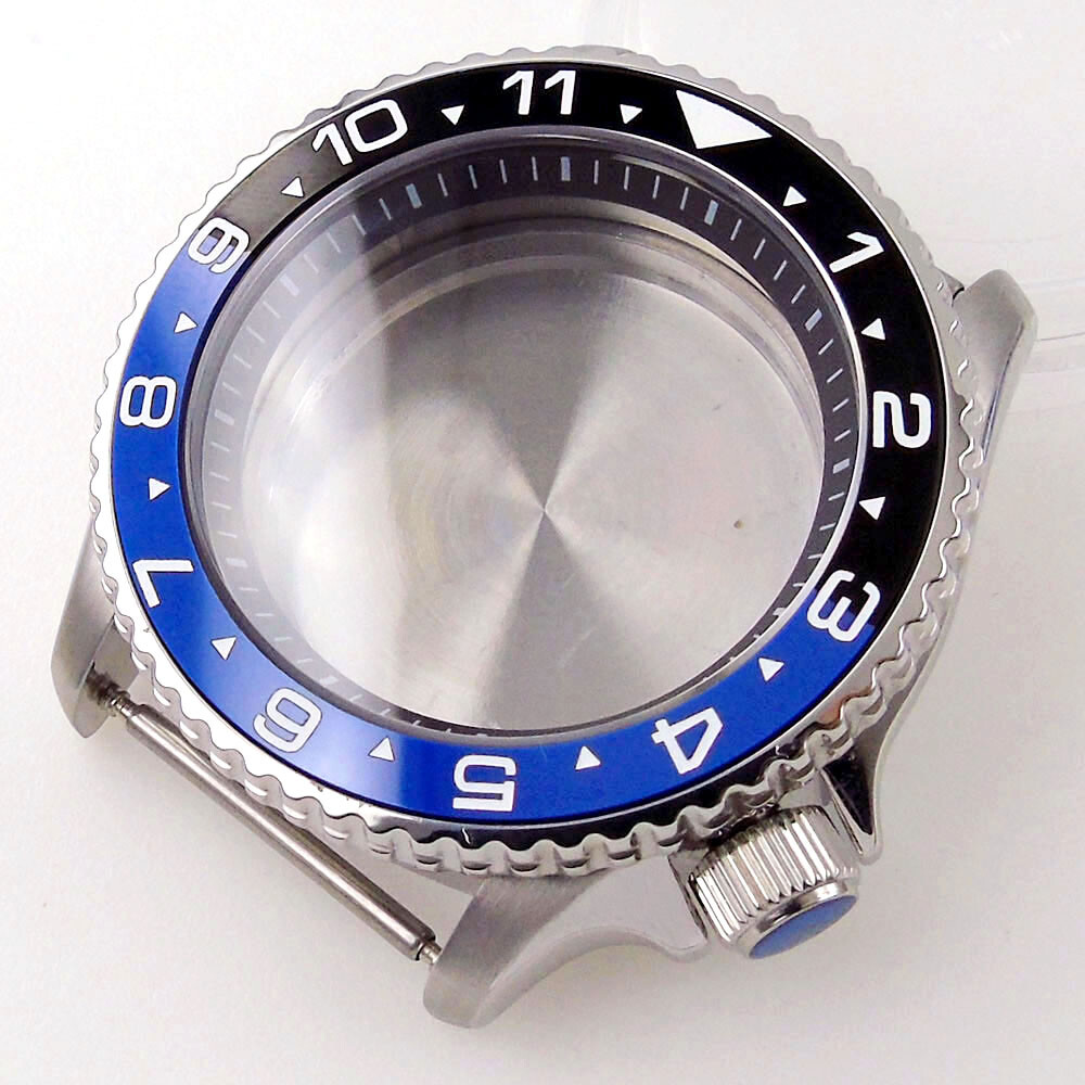 Steel 41mm sapphire glass Watch Case fit NH35 NH36 ETA2824 200M water resistance