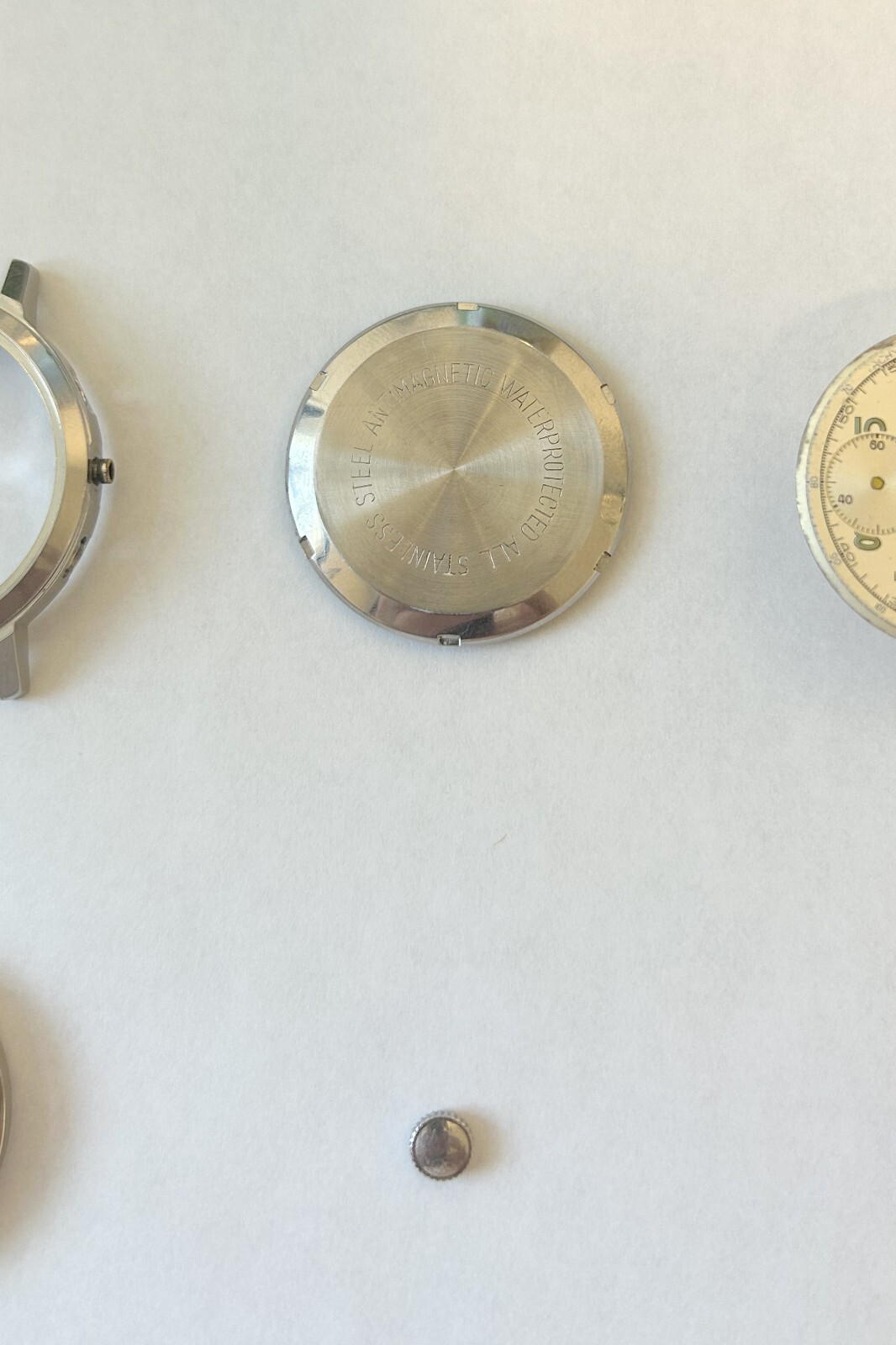 Wakmann Chronograph 37mm Parts Case Dial Tube Hand Crown Sub Second Venus 178