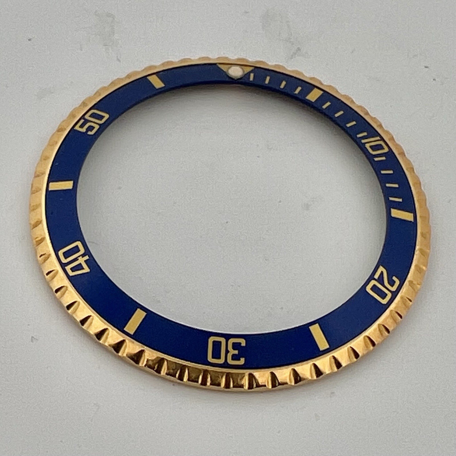 NOS Factory Original Rolex 18K YG Bezel & Blue Tritium Insert Submariner 1680