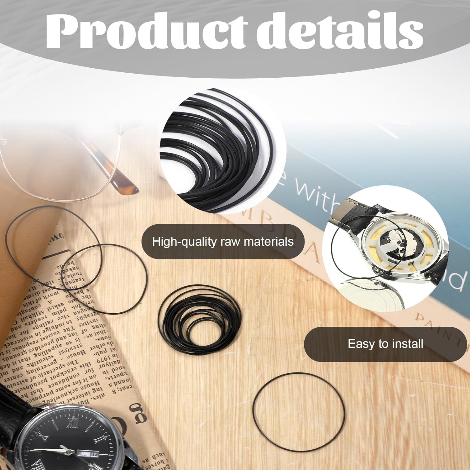 High-Quality 28-Count Rubber O Ring Watch Gasket Kit – Easy Install & Waterproof