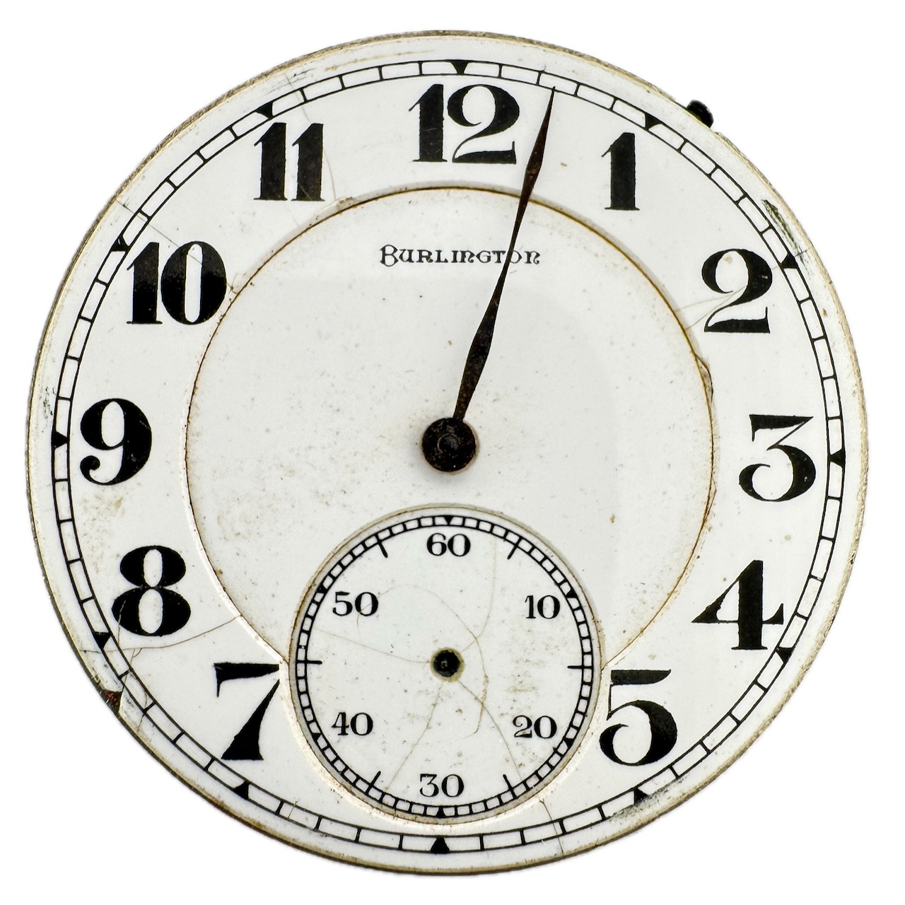 Antique 16s 1918 Burlington 21J Limited Approval RR Pocketwatch Movement 107 USA
