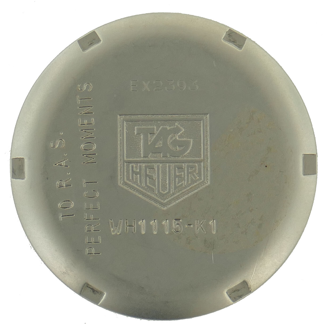 TAG HEUER WH1115-K1 STAINLESS STEEL MENS WATCH CASE BACK COVER FOR PARTS/REPAIRS